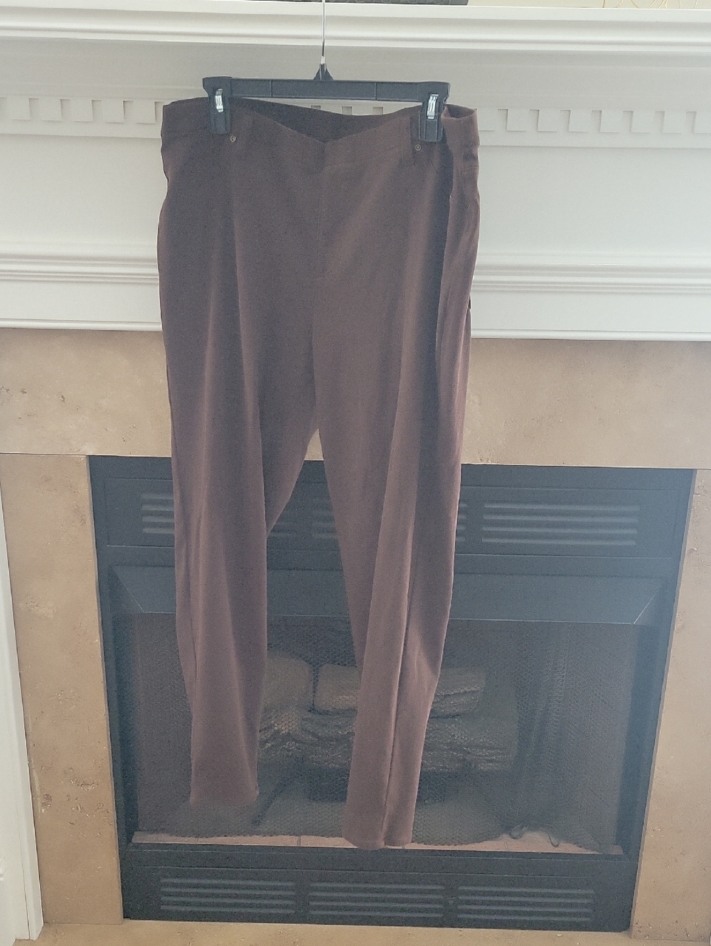 Faded Glory Classic Brown Pull-On Pants 2X